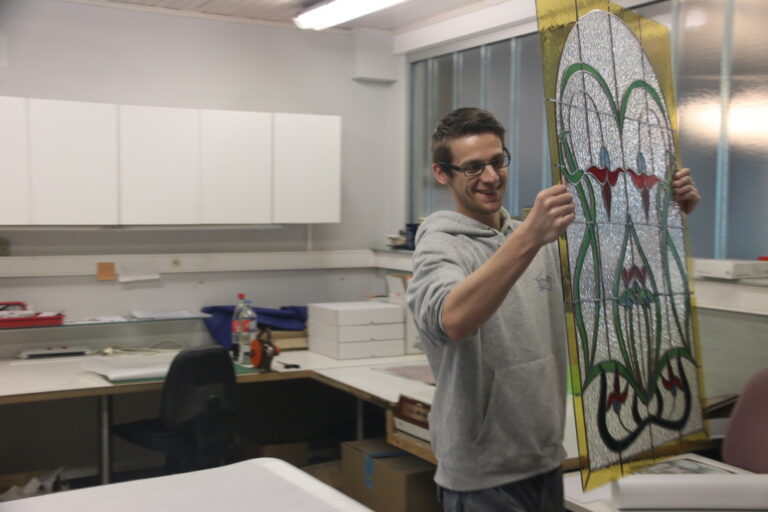 Glasramen met tekening