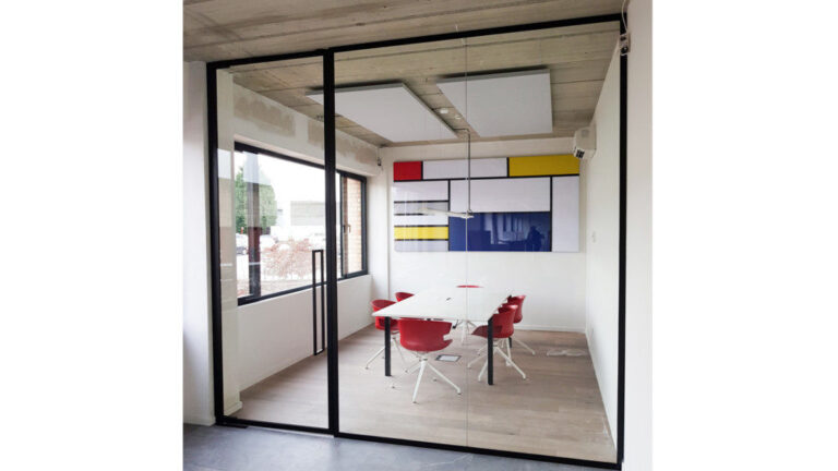 Kantoor: Glazen deuren met steellook